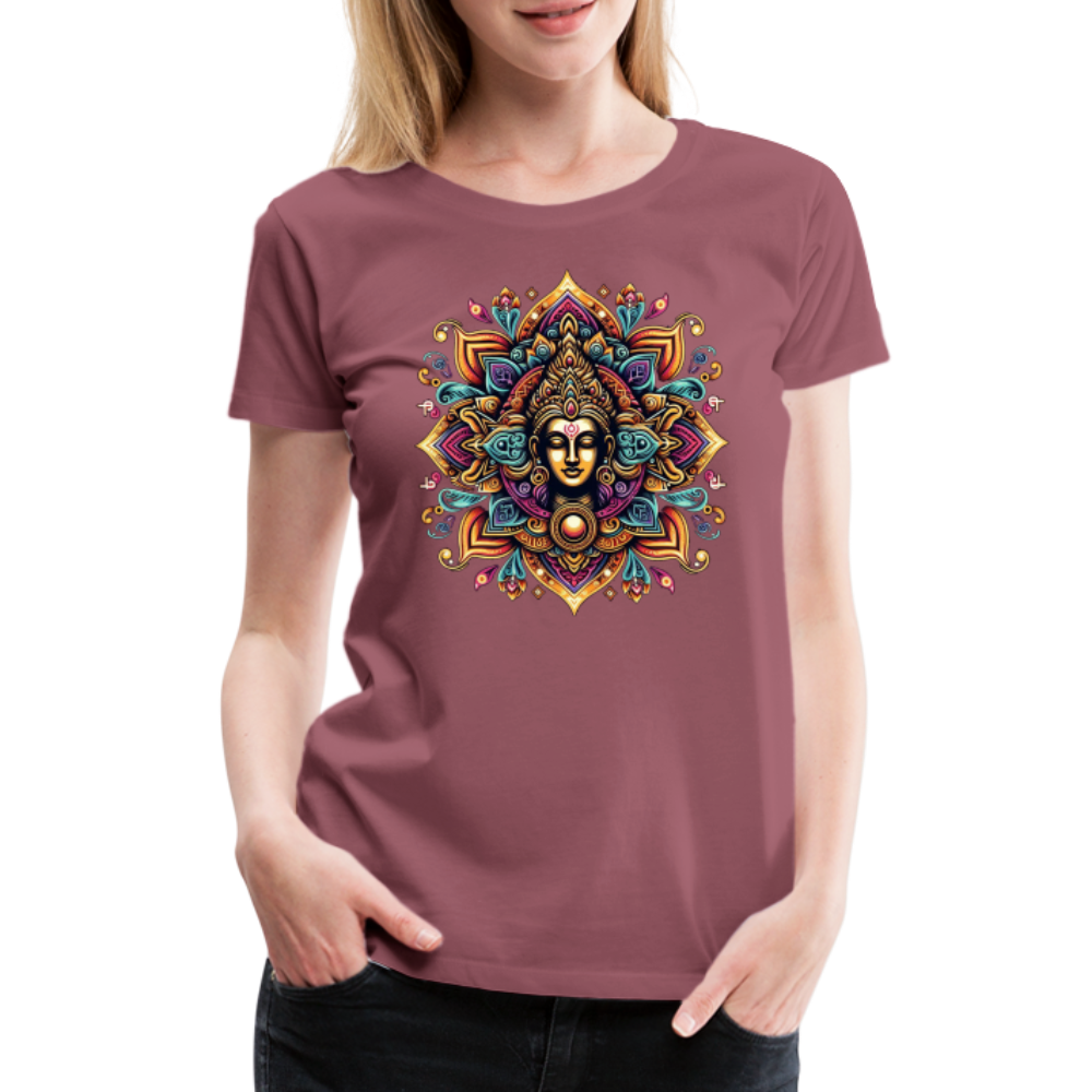 Damen Sommer Top Spirituelles Yoga T-Shirt Rundhals Streetwear lockeres Damentop - Malve
