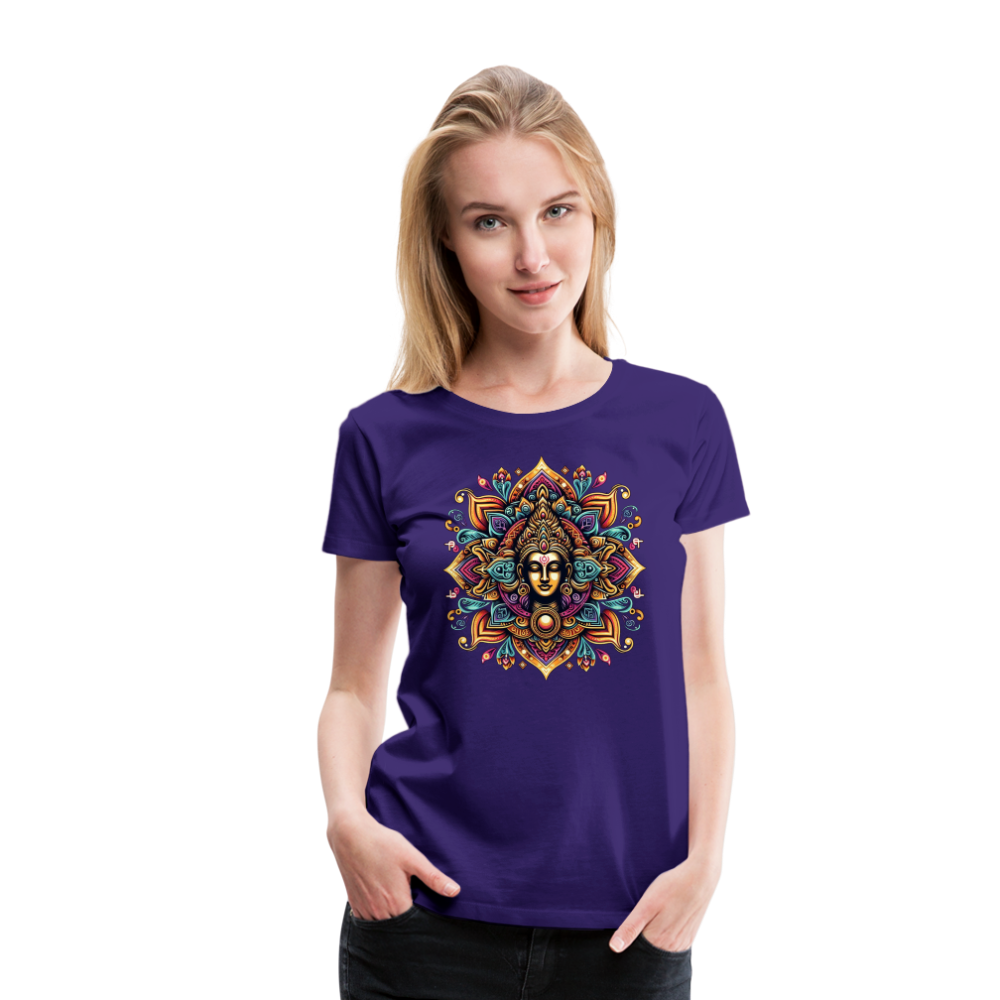 Damen Sommer Top Spirituelles Yoga T-Shirt Rundhals Streetwear lockeres Damentop - Lila