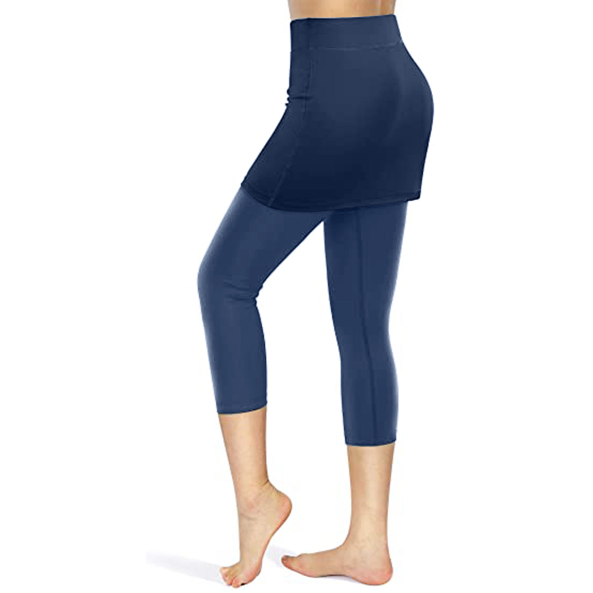 Yoga Leggings Mini Kleid Damen Hose Fitness Hosenrock Leggins Rock Tennisrock
