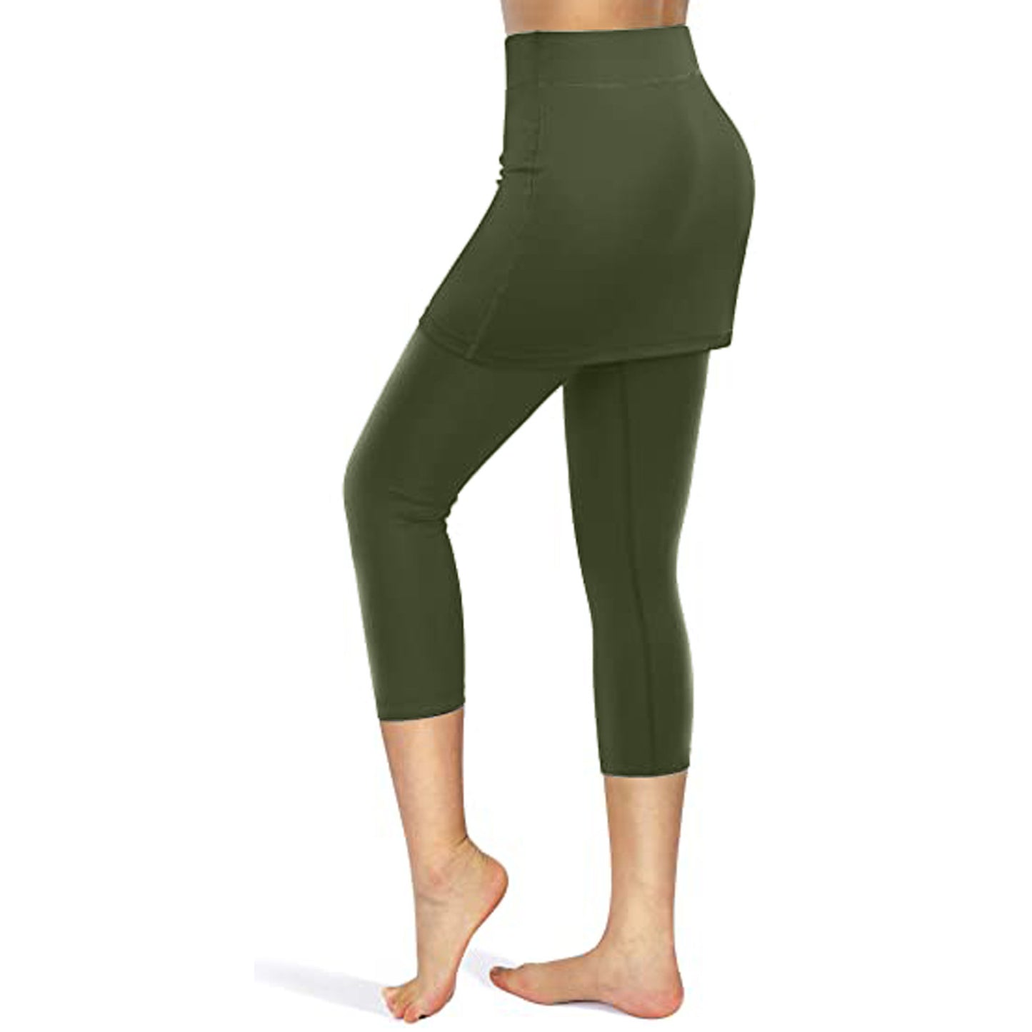 Yoga Leggings Mini Kleid Damen Hose Fitness Hosenrock Leggins Rock Tennisrock