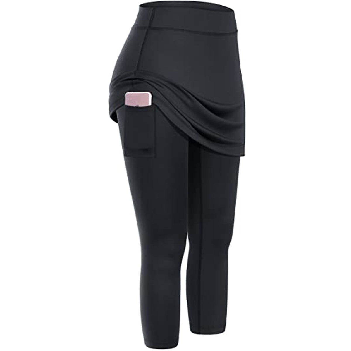 Yoga Leggings Mini Kleid Damen Hose Fitness Hosenrock Leggins Rock Tennisrock