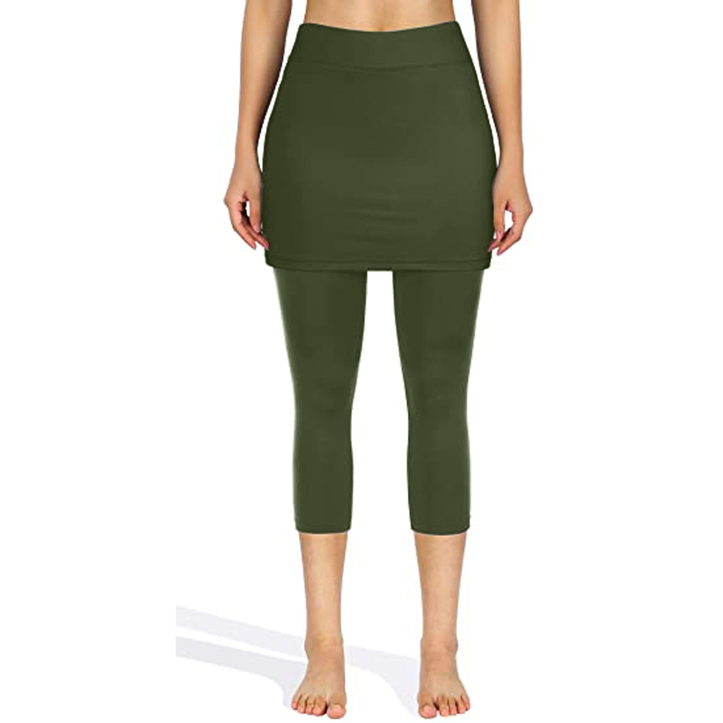 Yoga Leggings Mini Kleid Damen Hose Fitness Hosenrock Leggins Rock Tennisrock