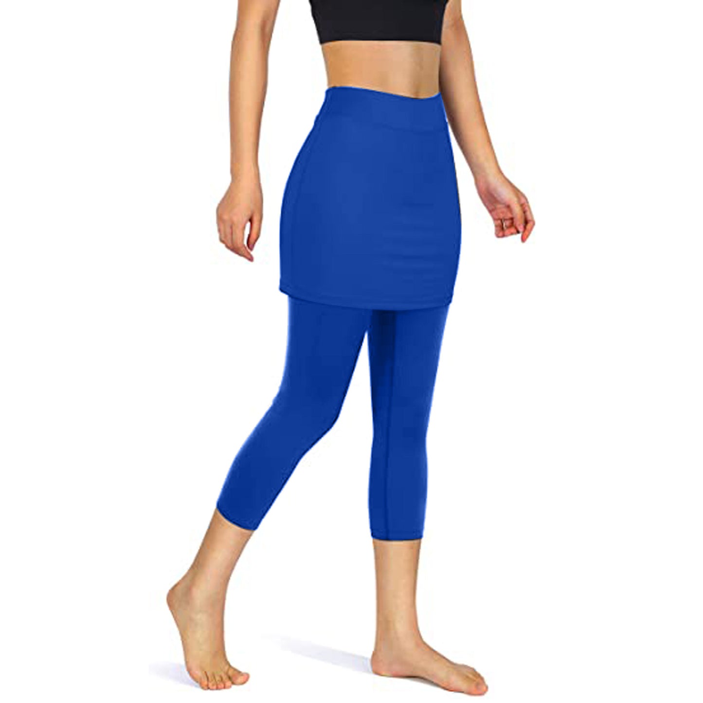 Yoga Leggings Mini Kleid Damen Hose Fitness Hosenrock Leggins Rock Tennisrock