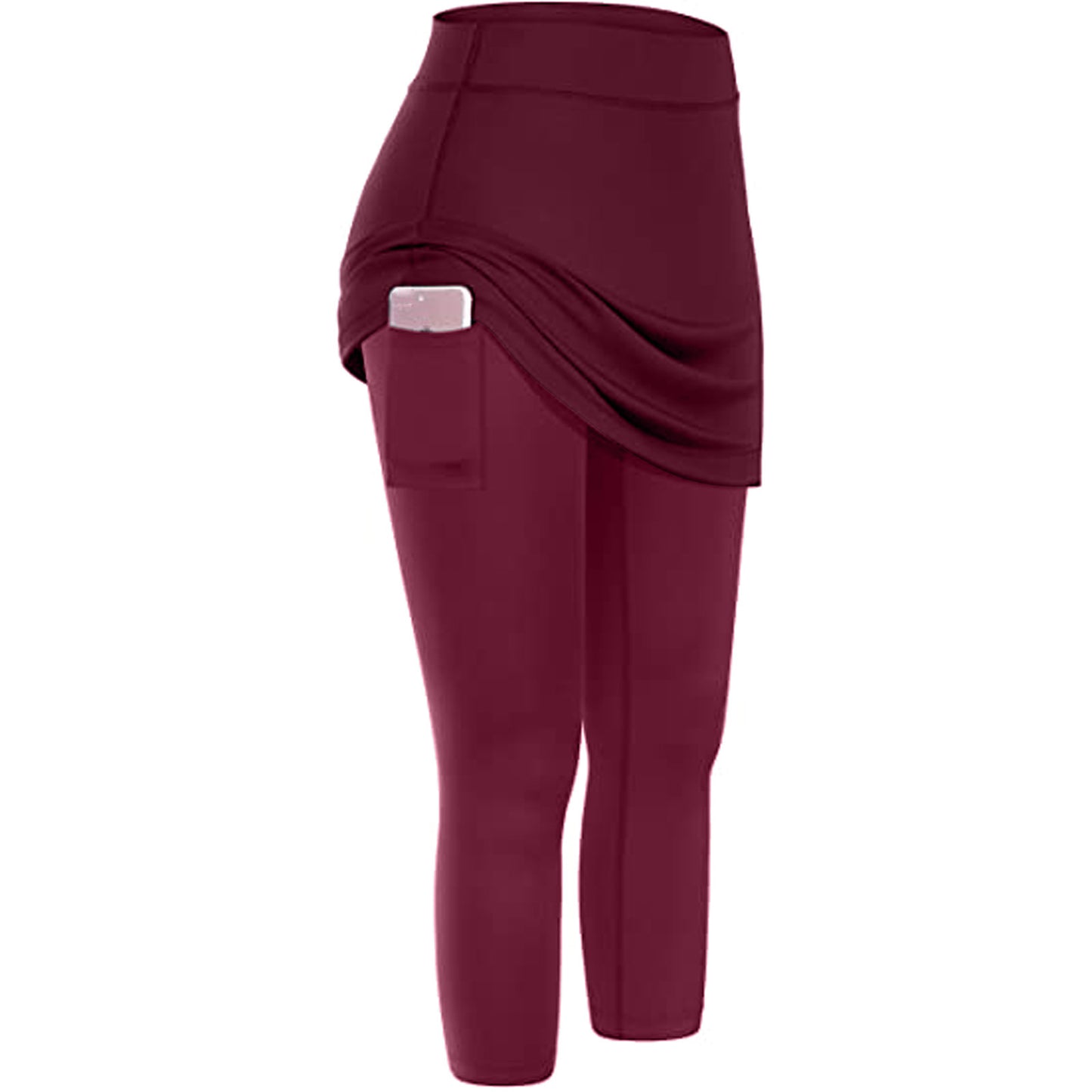Yoga Leggings Mini Kleid Damen Hose Fitness Hosenrock Leggins Rock Tennisrock