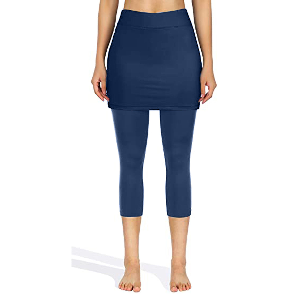 Yoga Leggings Mini Kleid Damen Hose Fitness Hosenrock Leggins Rock Tennisrock