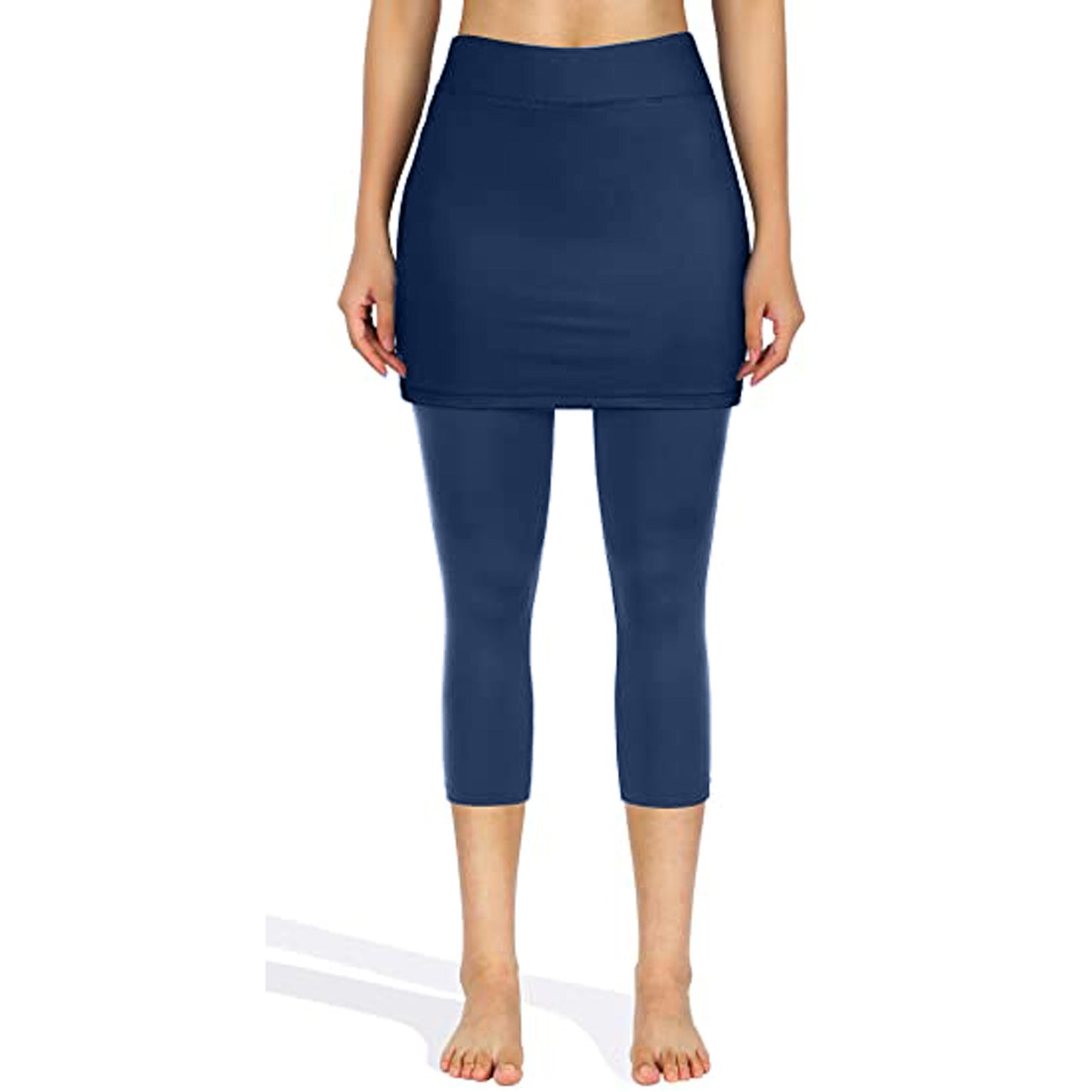Yoga Leggings Mini Kleid Damen Hose Fitness Hosenrock Leggins Rock Tennisrock