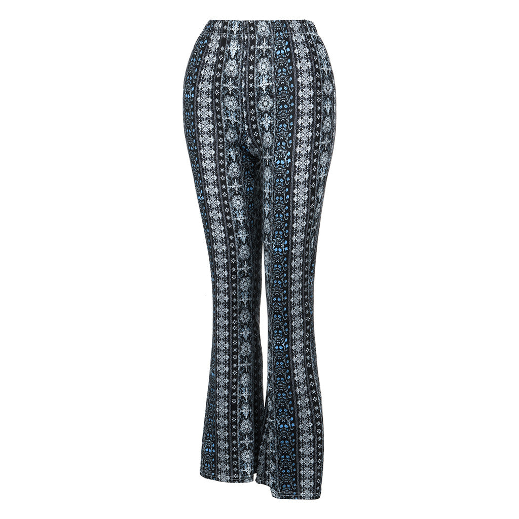 Damen Yoga Hose Bootcut Hüftjeans Schlaghose Hip Retro Flared Leggins