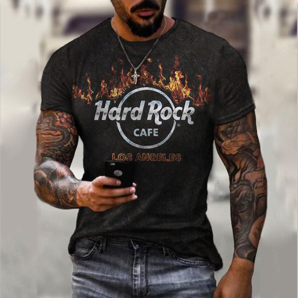 Men's 3D Printed Short Sleeve Plus Size T-shirt