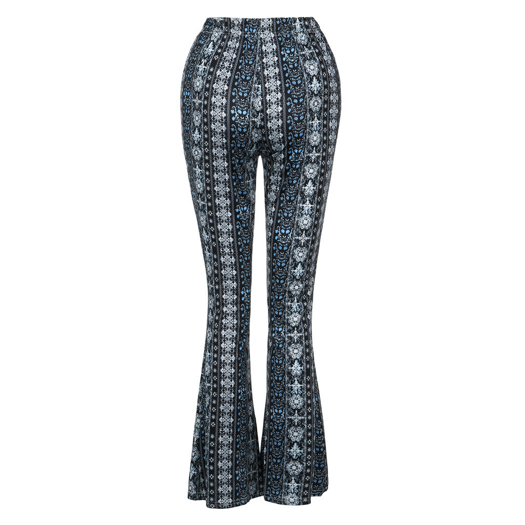 Damen Yoga Hose Bootcut Hüftjeans Schlaghose Hip Retro Flared Leggins