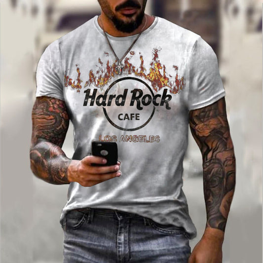 Men's 3D Printed Short Sleeve Plus Size T-shirt