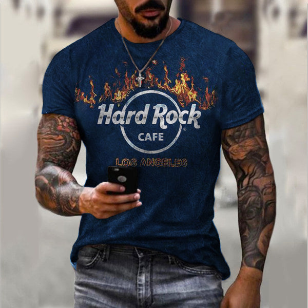 Men's 3D Printed Short Sleeve Plus Size T-shirt
