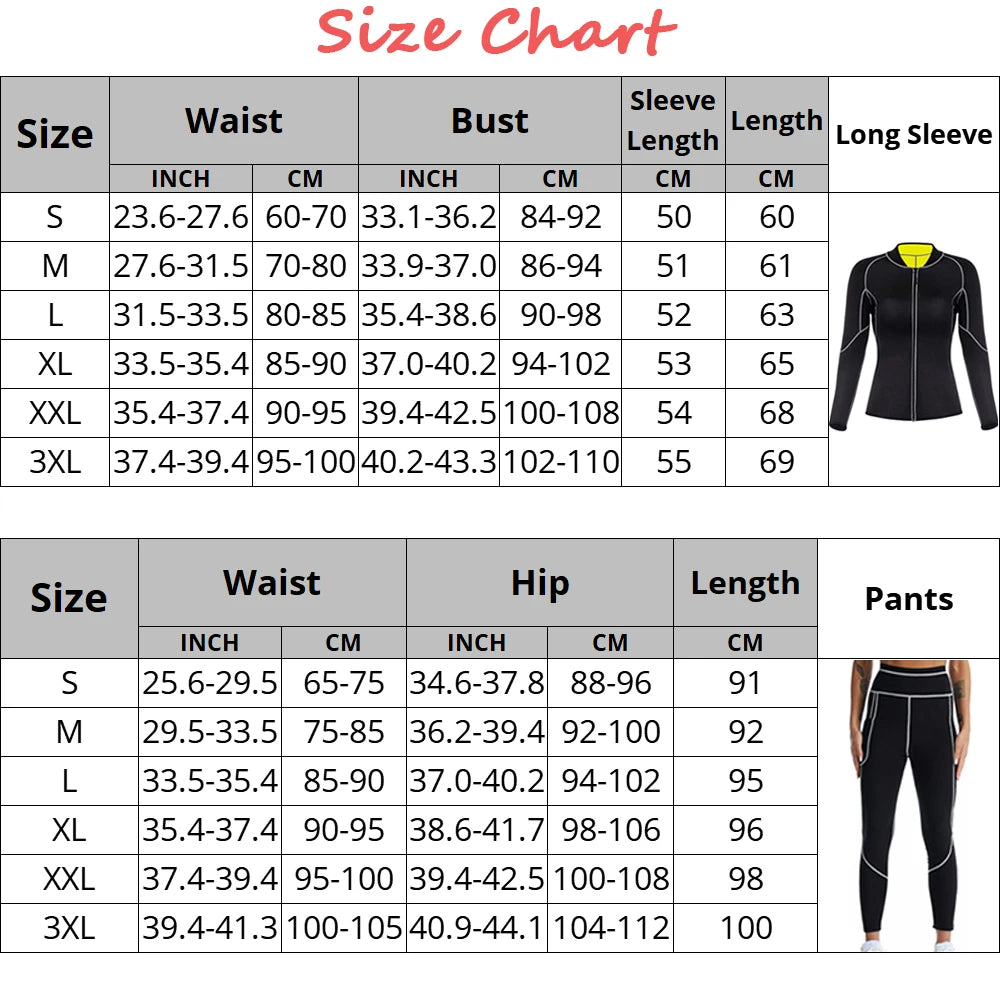 Damen Sauna Weste Abnehmen Anzug Schwitz Hose Sport Shirt Polymer Fitness Yoga