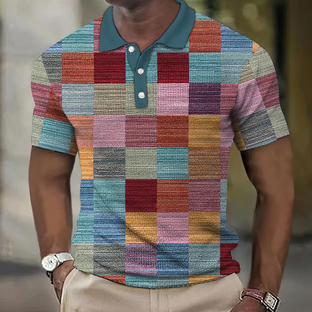 Herren Poloshirt POLO Shirt Zip Kontrast Kragen Kurzarm Slim Fit Hemd Polohemd Neu