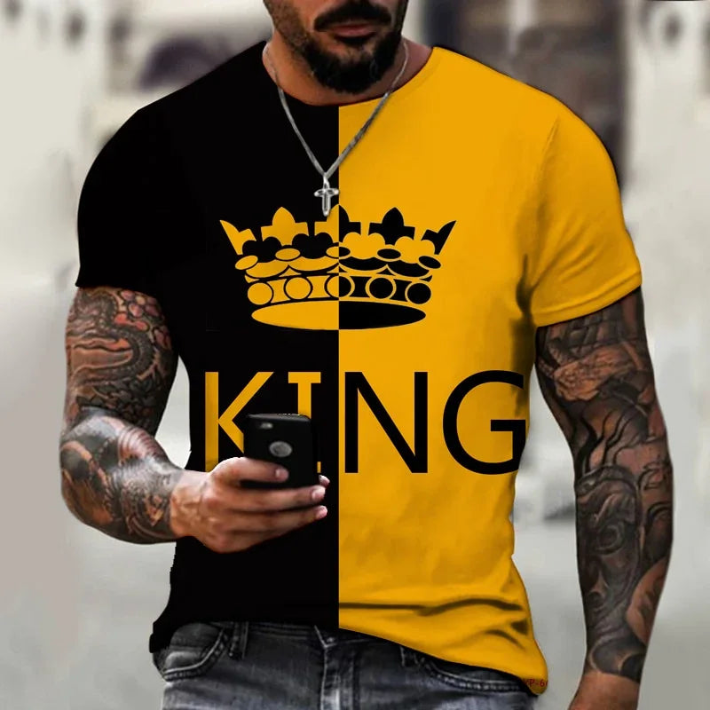 Fashion Herren Hip Hop Smiling Face T-Shirt Rundhals Unisex Sommer StreetwearTop