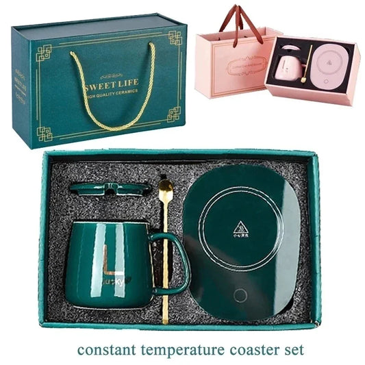 USB Wärmer Pad Untersetzer Kaffeewärmer Tassenwärmer Mug Set Becher Heizmatte