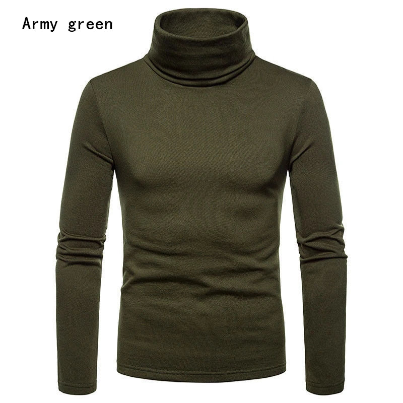 Herren Rollkragen Pullover Sweatshirt Pulli Zipper Sweater Shirt Langarmshirt