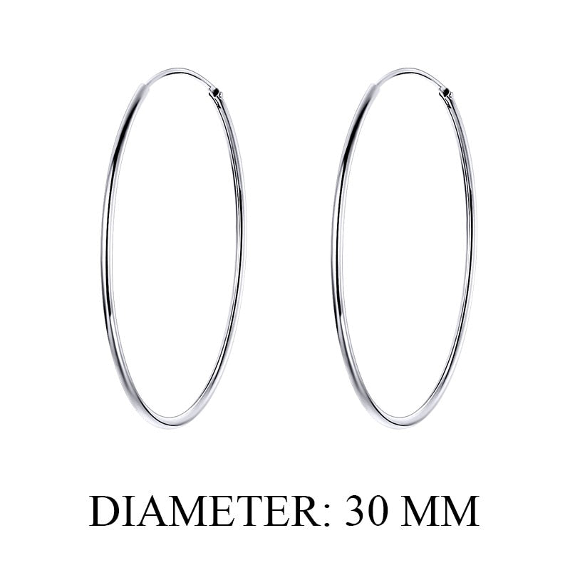 1 Paar Creolen aus 925 Sterling Silber Ohrringe Ohrschmuck Ohrstecker