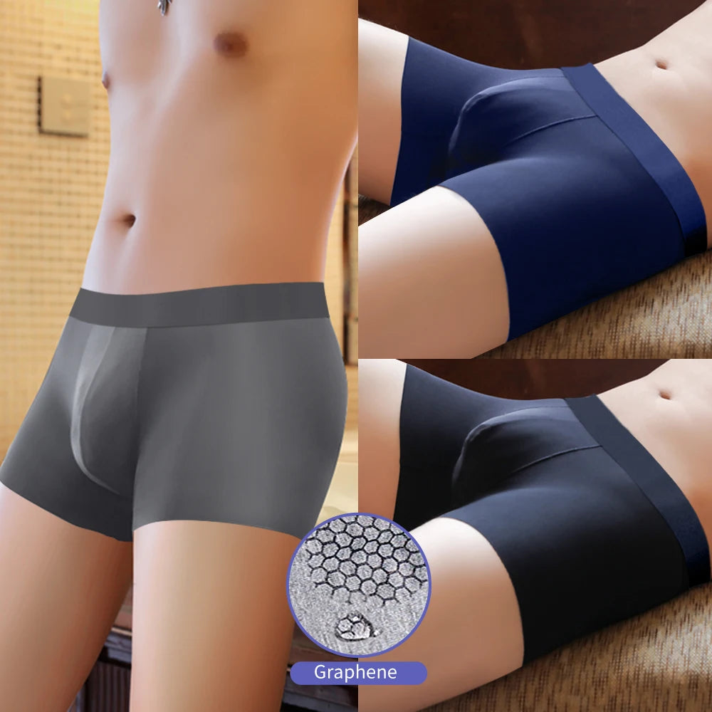 5er Pack Herren Boxershorts Eisseide Unterhosen Basic Unterwäsche Boxer Shorts 5XL NEU