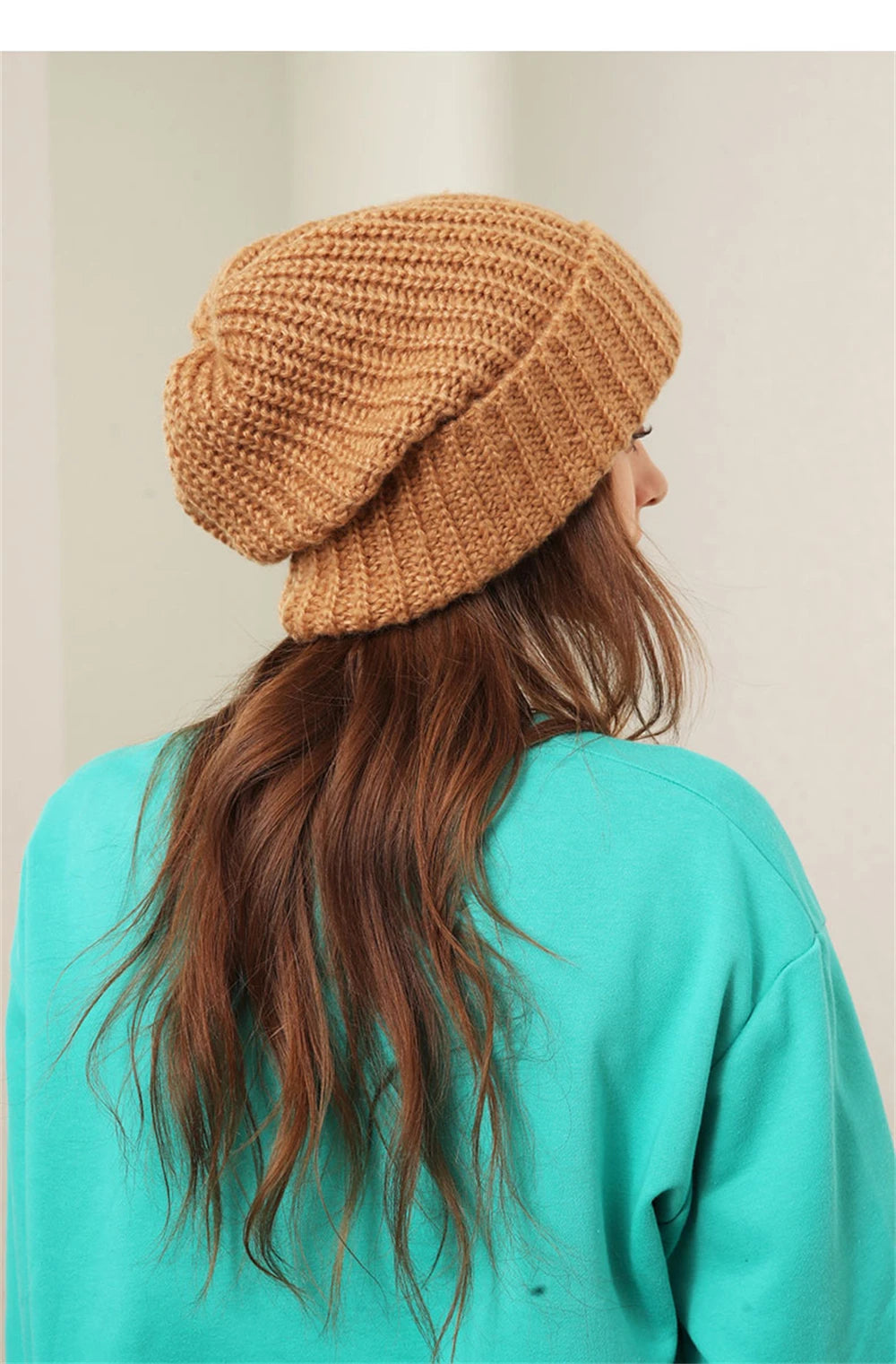 Winter Gestrickte frauen Hüte Schloss Temperatur Warme Unisex Caps Haut-freundliche Weiche Großen Kopf Woolen Beanie Kleidung Zubehör