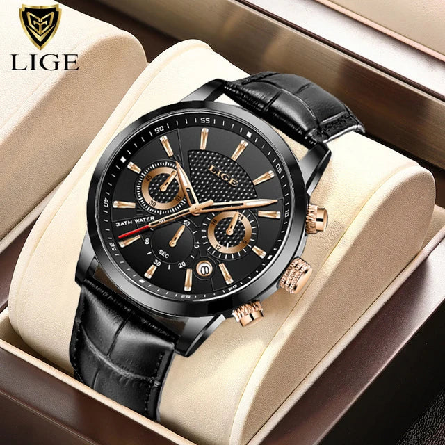 Herren Armbanduhr Digital Uhr Silber Edelstahl LED Quarzuhr Luxus Chronograph
