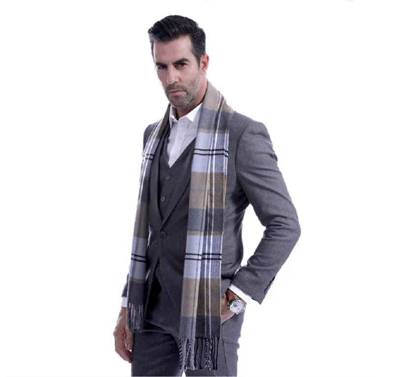 Herren Schal Winterschal Stola Schlauchschal Halstuch Wollschal Strickschal Loop