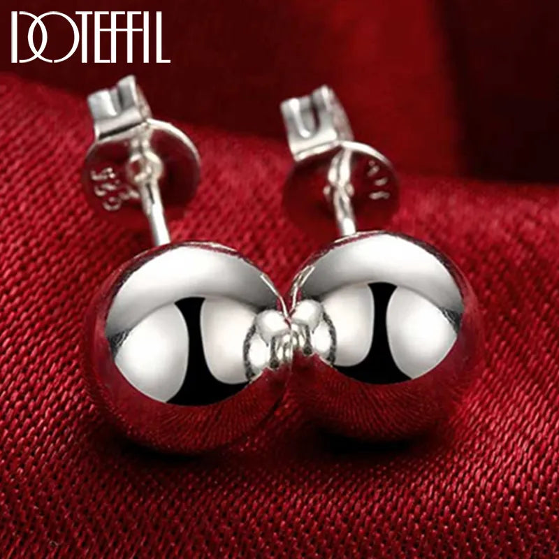 1 Paar Ohrstecker aus 925 sterling Silber Ohrringe Ohrschmuck Zirkonia Creolen