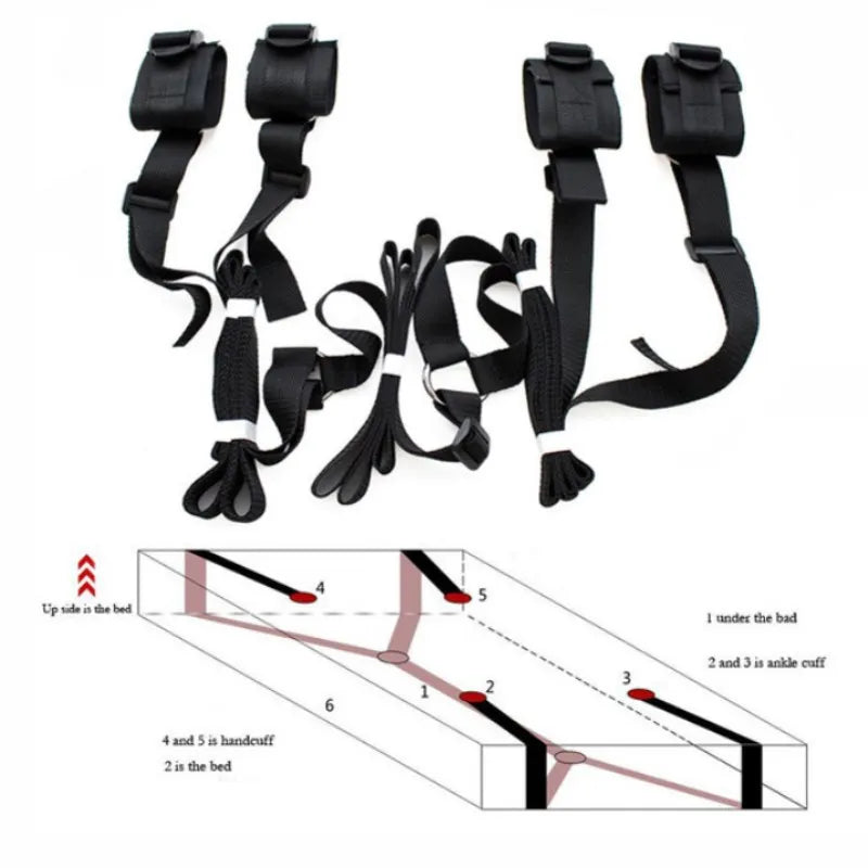 BDSM Bondage Set Fesselset SM Peitsche Halsband Handschellen Sexspielzeug