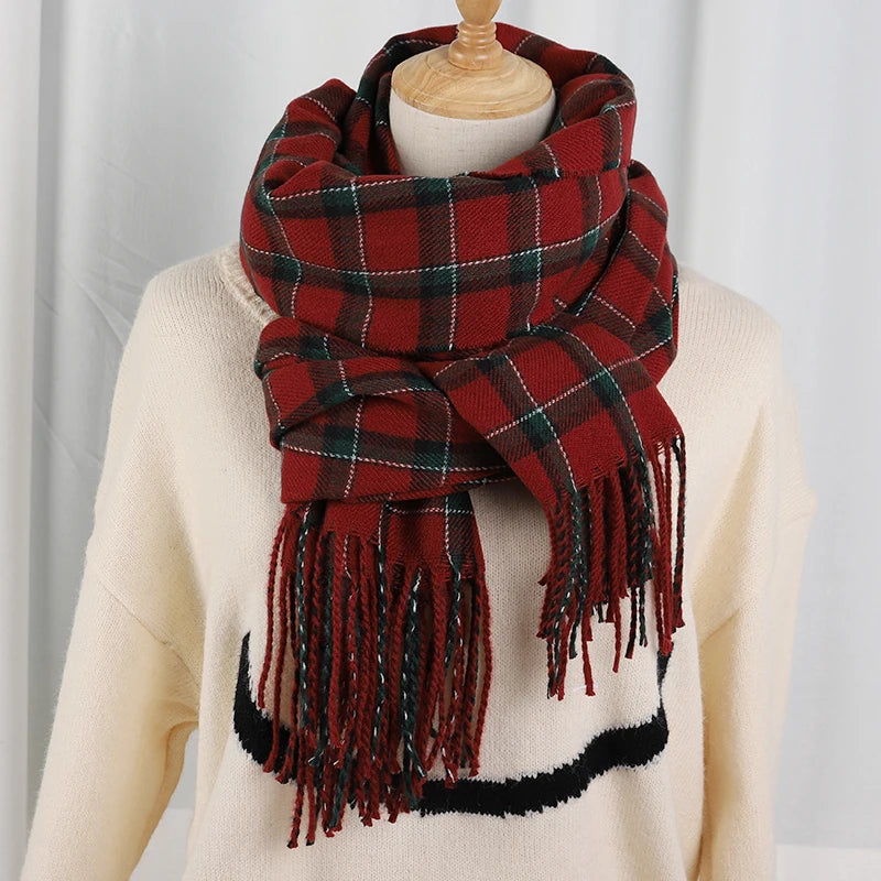 Damen Schal Winterschal Stola Schlauchschal Halstuch Wollschal Strickschal Loop