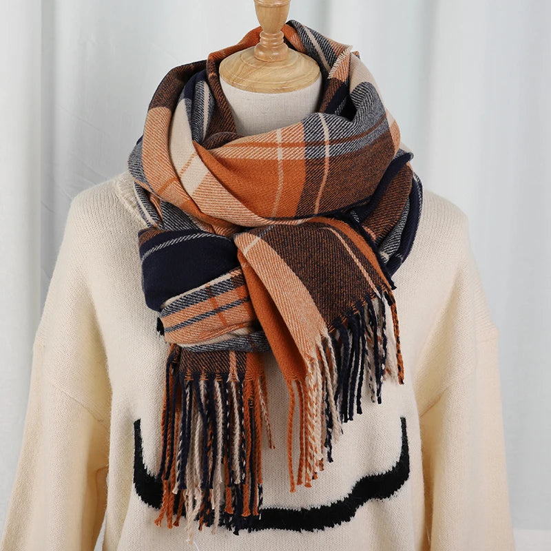 Damen Schal Winterschal Stola Schlauchschal Halstuch Wollschal Strickschal Loop