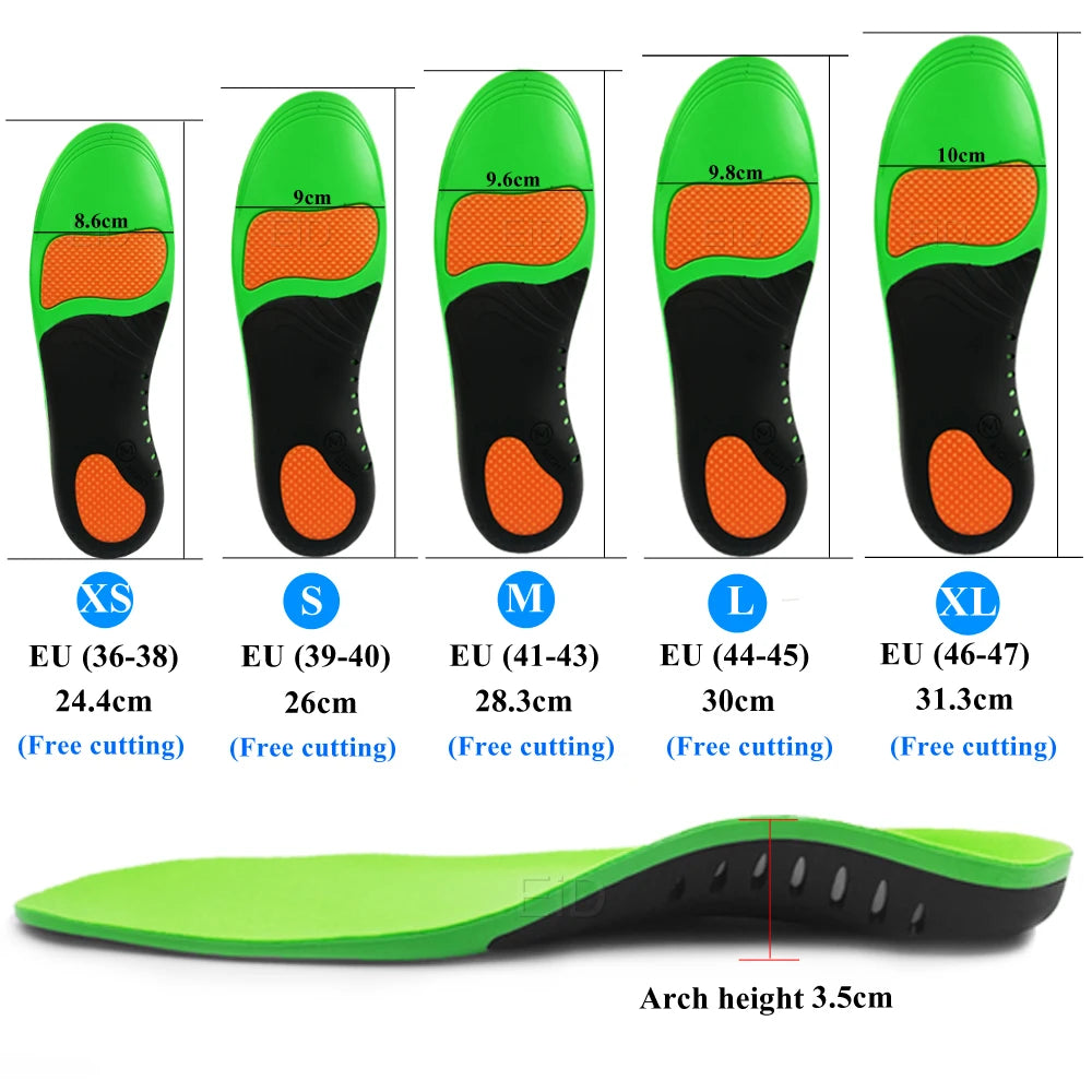 Orthopädische Einlegesohlen EVA Schuheinlagen Gel-Sohlen Sportschuh-Einlage