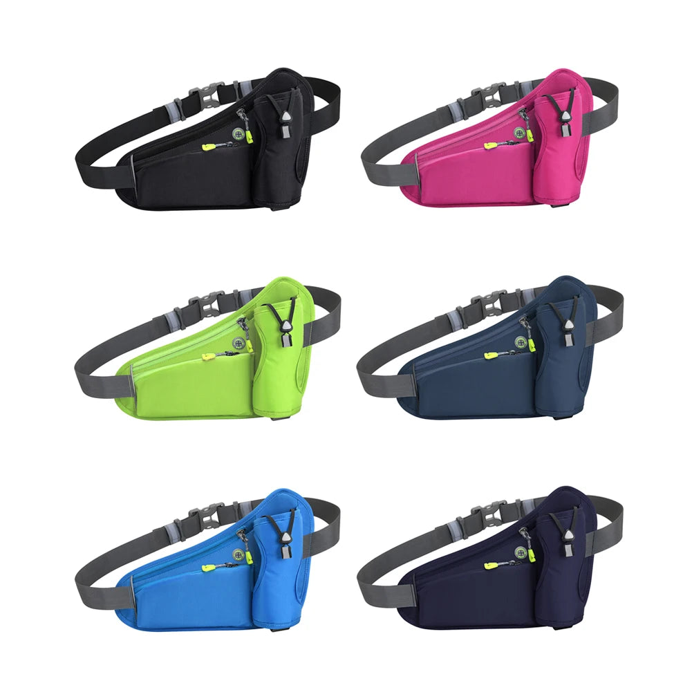 Laufen Gürtel mit Wasserflasche Bauchtasche Reißverschlusstaschen Tasche Joggen
