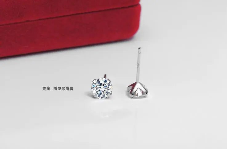 1 Paar Ohrstecker aus 925 sterling Silber Ohrringe Ohrschmuck Zirkonia Creolen