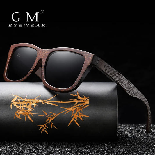Designer Luxus Sonnenbrille Damen Herren Quadratische Gläser Holzgestell Vintage