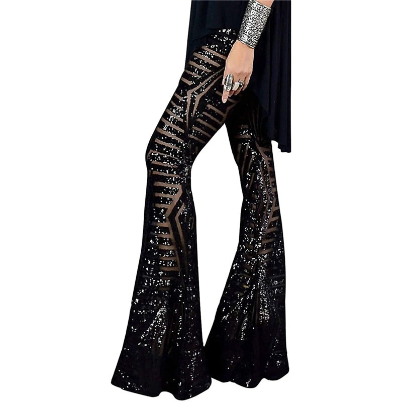 Damen Yoga Hose Bootcut Hüftjeans Schlaghose Hip Retro Flared Leggins
