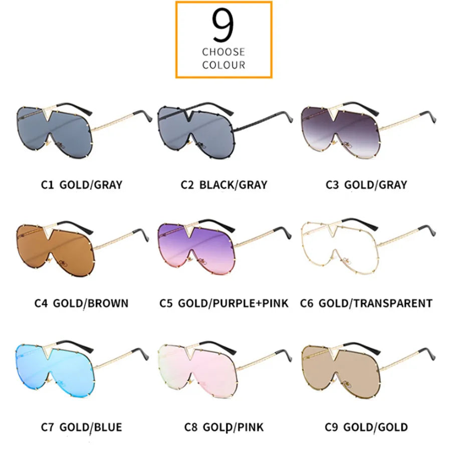 Damen Sonnenbrille Designer Luxus Brille Quadratische Gläser Vintage UV400