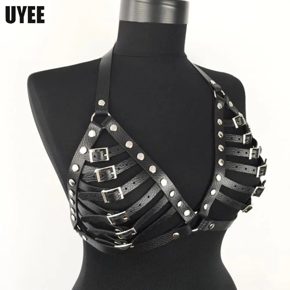 Sexy Harness Kette BH Gürtel Toys Punk Goth Frauen Bdsm Bondage Dessous