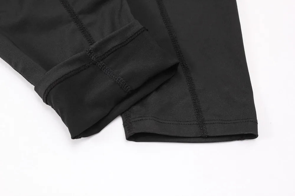 Pantaloni a Compressione da Uomo Leggings Calcio Corsa Palestra Leggins Calza