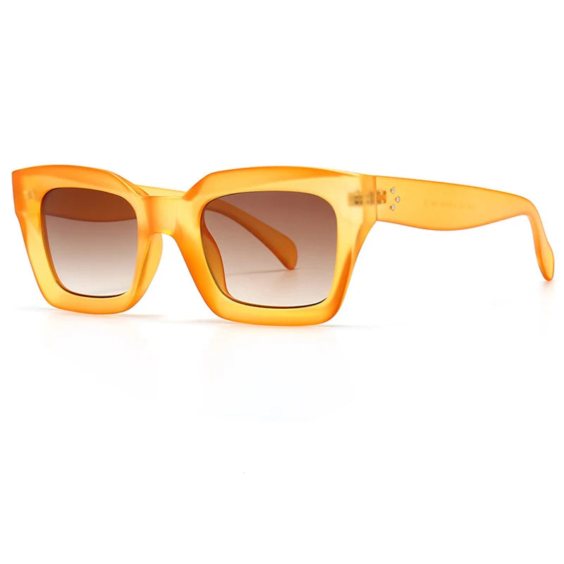 Damen Sonnenbrille Designer Luxus Brille Quadratische Gläser Vintage  UV400