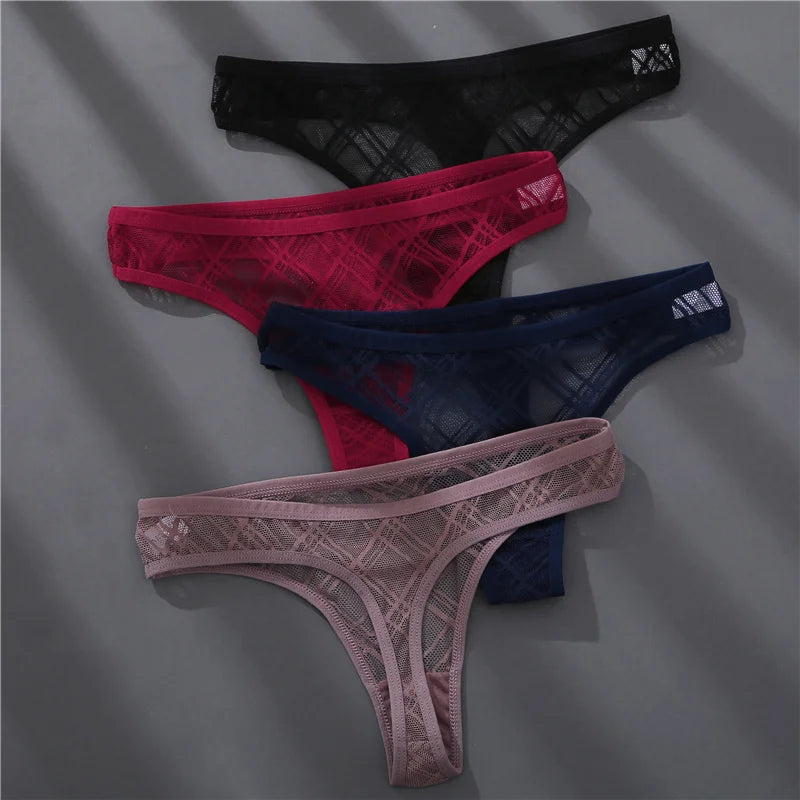 3Stk Frauen Tanga String Höschen Sexy Schlüpfer Slip Dessous Unterwäsche Panties