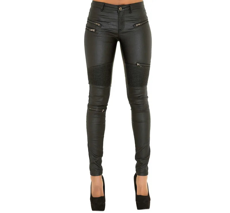 Sexy Leggins Donna Pantaloni Collant in Lattice Lucido Gothic Punk Night Club