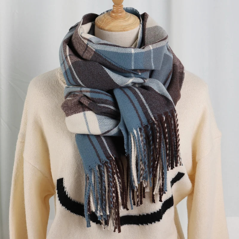 Damen Schal Winterschal Stola Schlauchschal Halstuch Wollschal Strickschal Loop