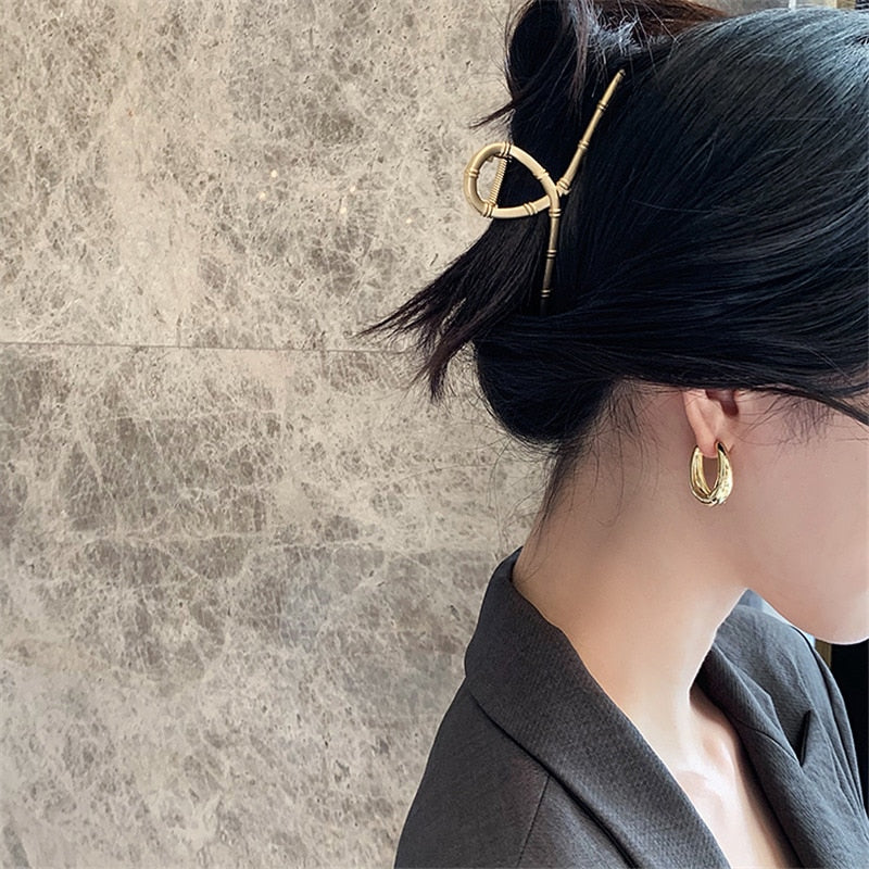 1 Paar Creolen Vergoldet Gold Ohrringe Zirkonia Statement Ohrstecker NEU
