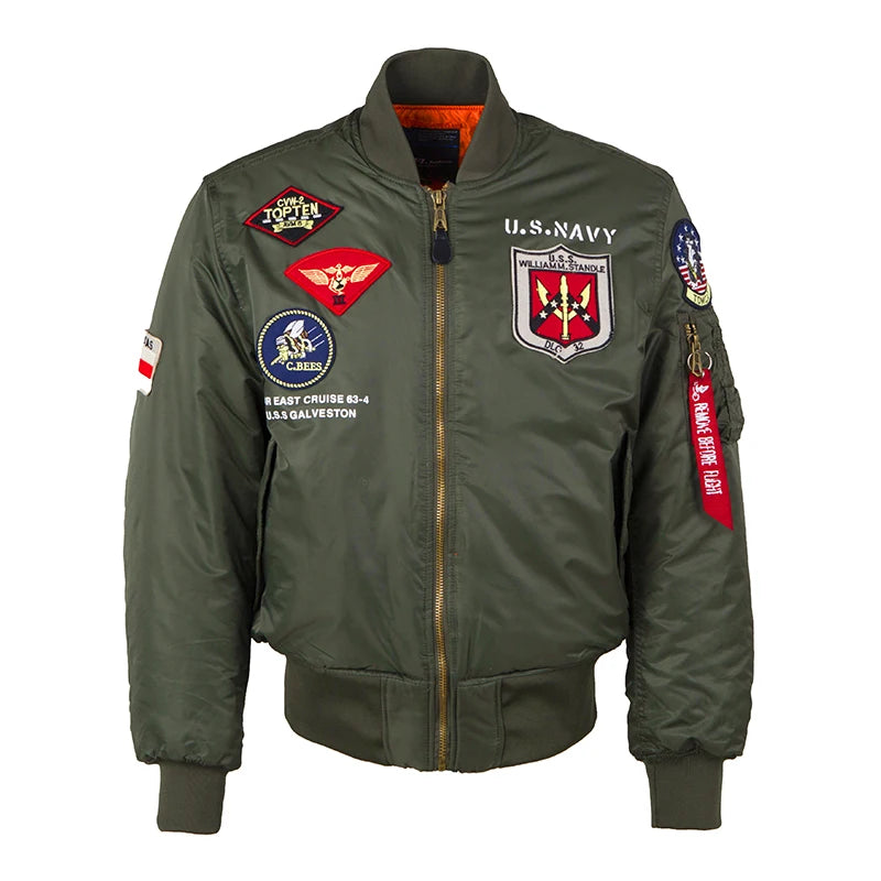 MA-1 Bomber Jacke Fliegerjacke Baseball Pilotenjacke Baseballjacke Top Gun