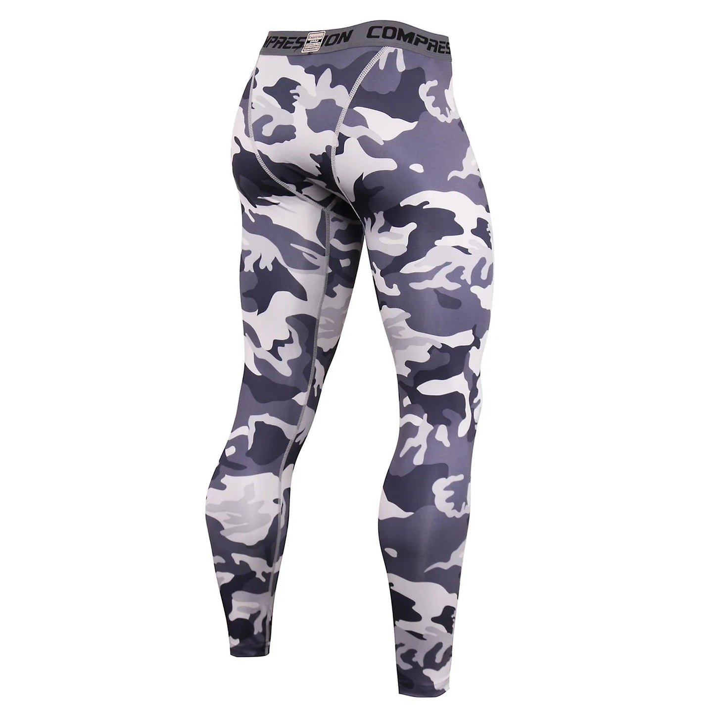 Pantaloni a Compressione da Uomo Leggings Calcio Corsa Palestra Leggins Calza