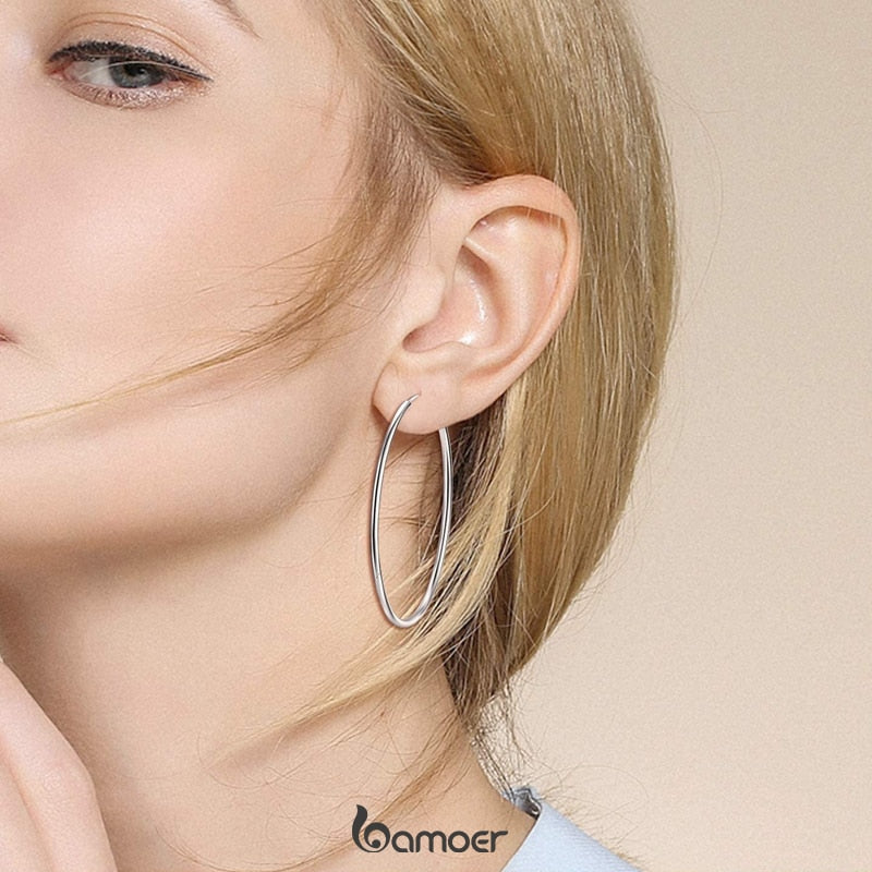 1 Paar Creolen aus 925 Sterling Silber Ohrringe Ohrschmuck Ohrstecker