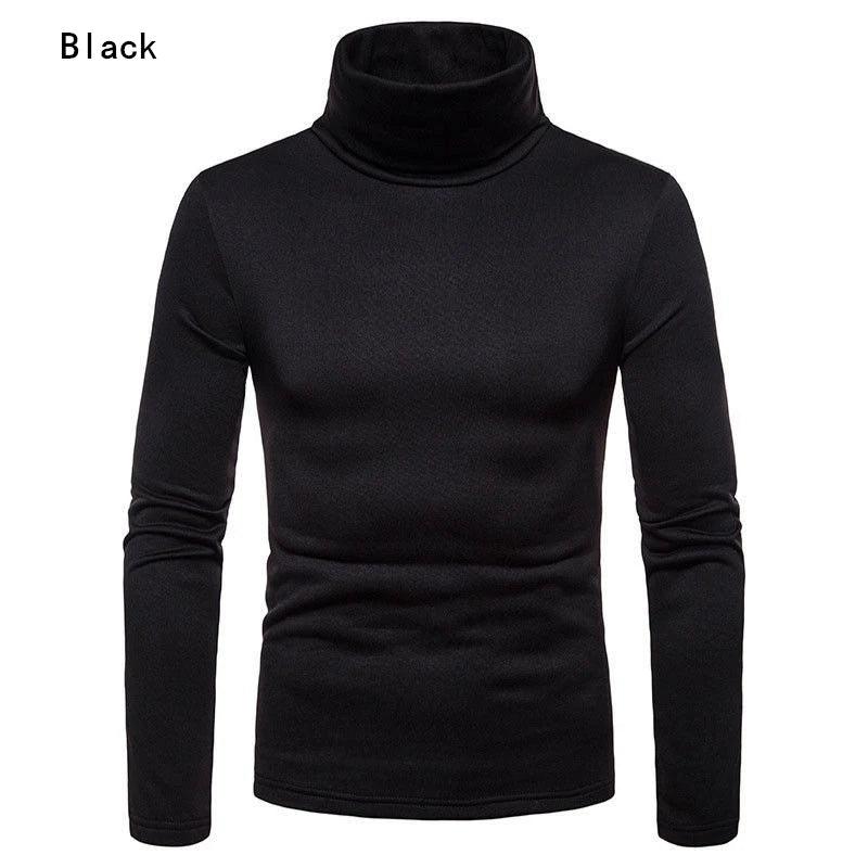 Herren Rollkragen Pullover Sweatshirt Pulli Zipper Sweater Shirt Langarmshirt