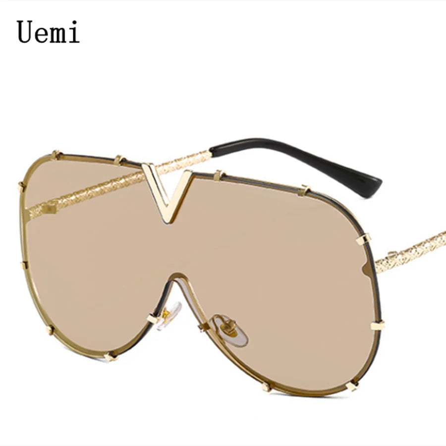 Damen Sonnenbrille Designer Luxus Brille Quadratische Gläser Vintage UV400