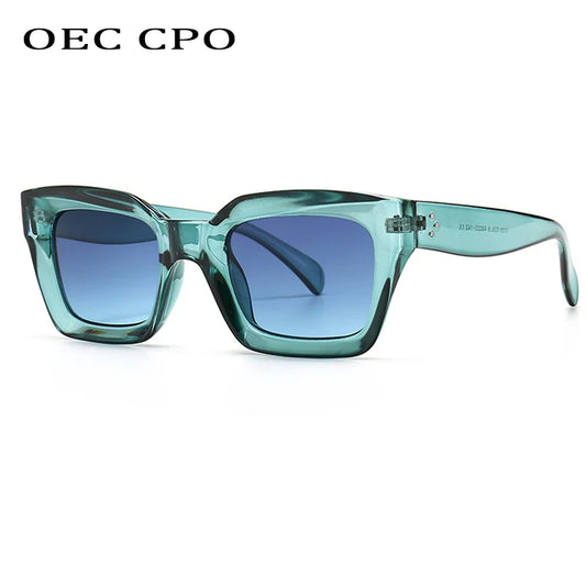 Damen Sonnenbrille Designer Luxus Brille Quadratische Gläser Vintage  UV400