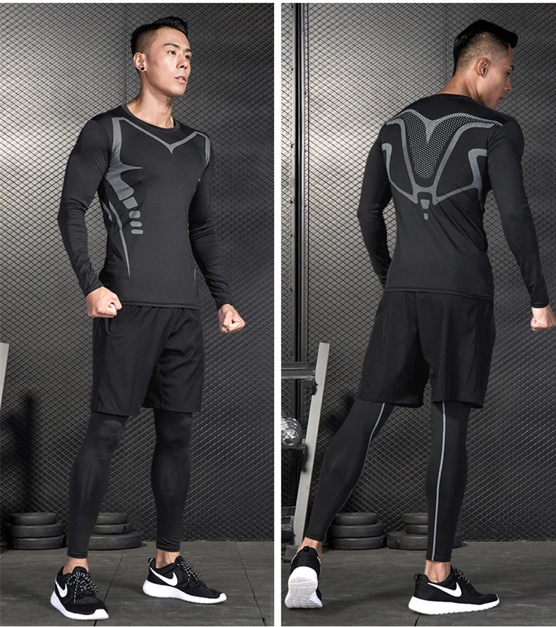 Trainingsanzug Kompressionshose Sporthose Kurzhose Shorts Laufshirts Sportshirt