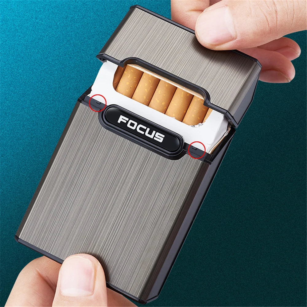 Zigarettenetui Etui 20 Zigaretten Dose Metall Box Mini Kunst Leder